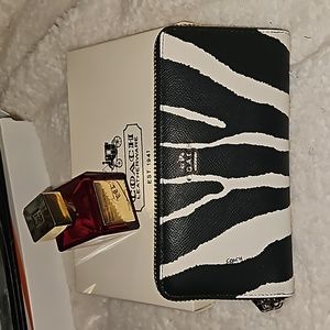 Zebra Print Leather COACH Wallet